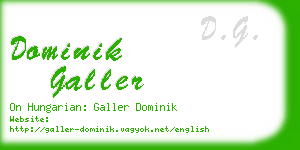 dominik galler business card